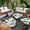 Black rice, variant on Waterproof Reversible Outdoor Rug, Durable Plastic Straw Mat for Patio, Deck, RV, Camping, Easy Clean, Mark & UV Resistant, Lightweight – Leaf Design