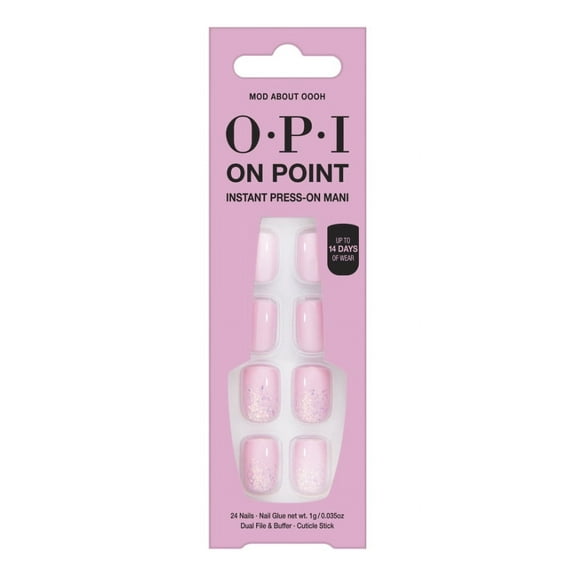 OPI On Point Instant Press On Nails, Suzi Without a Paddle, False Nails, 24 Pieces