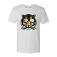 thumbnail image 2 of Wild Bobby, Funny Neon Summer California Beach Tiger | Mens Animal Lover Premium Tri Blend T-Shirt, Heather White, Small, 2 of 4