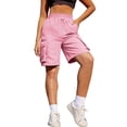 thumbnail image 6 of Women's 7'' Hiking Shorts Lightweight Athletic Golf Cargo Shorts with Zipper Pockets Quick Dry Summer Pink M, 6 of 6