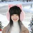 thumbnail image 5 of Fleecy Kitten EarMuffs for Winter Sports Adjustable Plush Headband for Women Outdoor Cold Weather Warm, 5 of 9