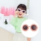 thumbnail image 5 of Guardurnaity Gafas para niños, gafas redondas decorativas para la playa, gafas para niños con flores, gafas de sol inteligentes para niñas, ropa, Cadenas y cordones para anteojos Rosado, 5 of 6