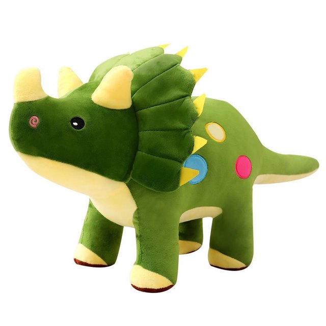 Peluche de dinosaurio de 16 pulgadas, peluche de triceratops, almohada de peluche