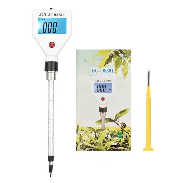 Soil EC Meter Digital Soil Tester with Backlight Screen Portable Soil Salinity Tester for Greenhouse Garden Farm Orchard