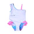 thumbnail image 4 of Kmbangi Girl?s Fish Scale Print Sleeveless Off-shoulder Ruffled Neck Swimwear, 4 of 9