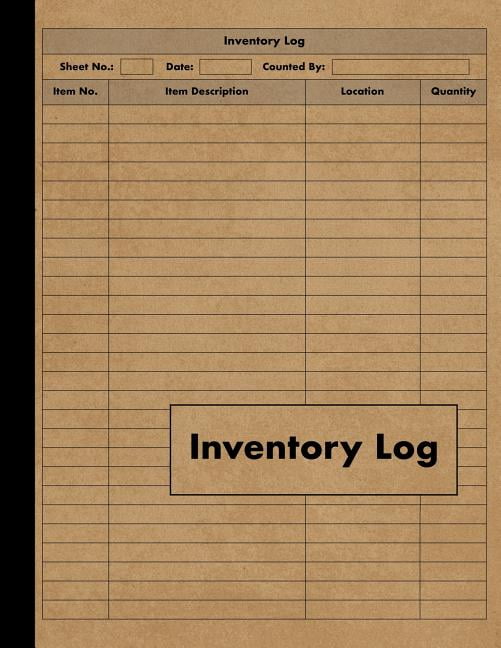 100 Pages for Business and Home Large Inventory Log Book Inventory Log Book Perfect Bound