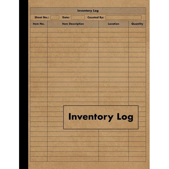 Inventory Log: Large Inventory Log Book - 120 Pages for Business and Home - Perfect Bound, (Paperback)