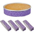 thumbnail image 1 of 4 tiras para hornear uniformes, tiras humedecedoras para moldes de pasteles, algodón grueso súper absorbente, tiras para pasteles compatibles con hornear, tiras para moldes de pasteles, 1 of 2