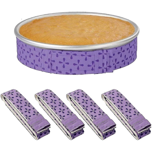 4 tiras para hornear uniformes, tiras humedecedoras para moldes de pasteles, algodón grueso súper absorbente, tiras para pasteles compatibles con hornear, tiras para moldes de pasteles