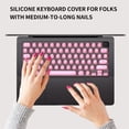 thumbnail image 4 of M Buder Funda de Teclado de Silicona Suave para MacBook Pro 14 16 Air 13 15 Protector Elevado Ergonómico Especialmente Diseñado para Uñas Largas y Manicura 27.6 cm / 10.8 inches Rosa, 4 of 9