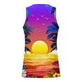 thumbnail image 3 of VEKDONE 2025 Clearance Plus Size Tanks Tops for Men Trendy Palm Tree Graphic Tee 3D Print Blouse Casual Beach Vacation Tank Top Outdoor Sport Gym T-shirt Purple XXXL, 3 of 4