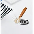 thumbnail image 6 of Microfiber Leather Wristlet Keychain,Wrist Keychain Car Key Chain with 5 Key Ring and Anti-Lost D Ring, 6 of 7