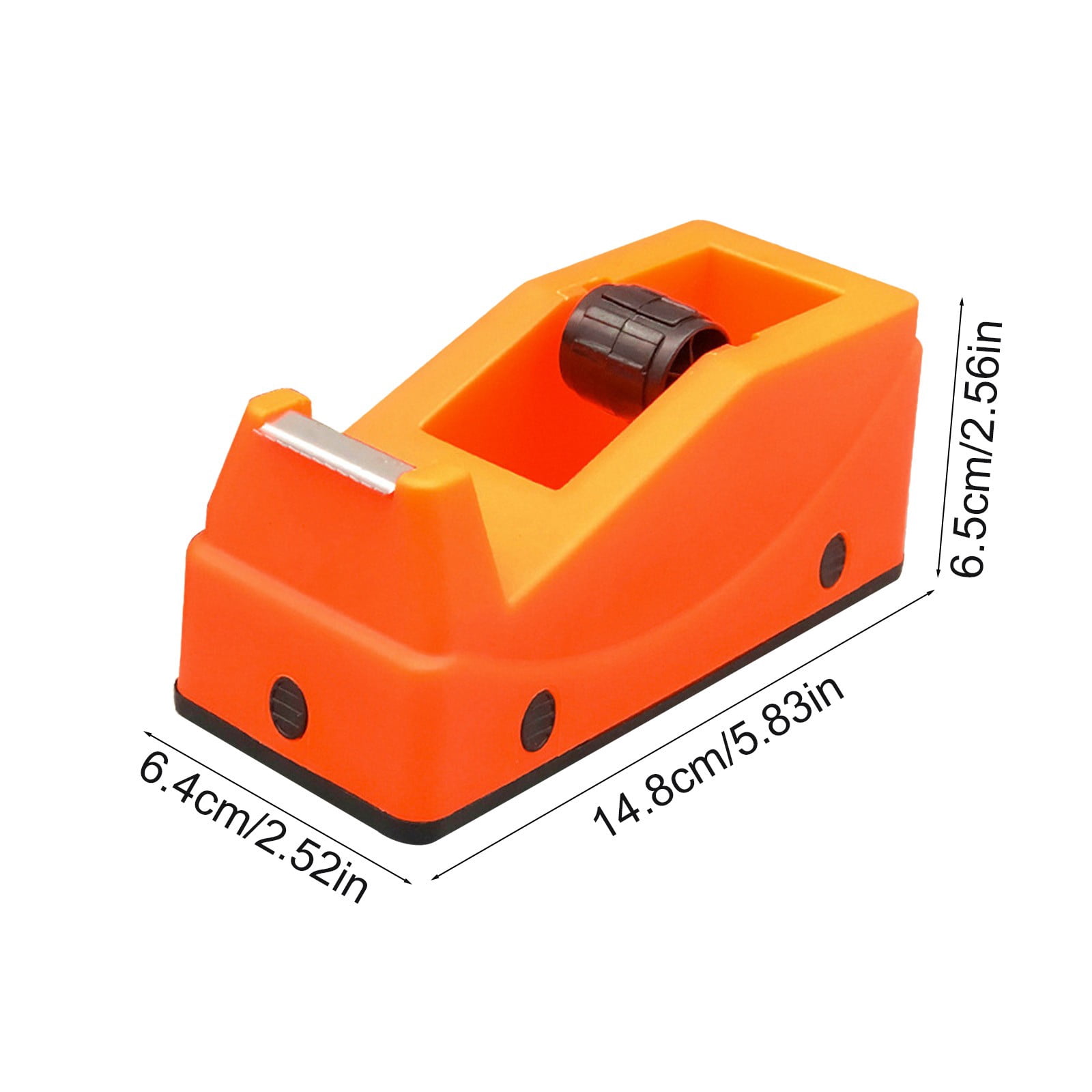 Tape Dispenser, Compact Desktop Adhesive Tape Cutter with Non-Slip Base Smooth Roller for 1.2in Width Tapes, Office Home Craft, 5.83x2.52x2.56in