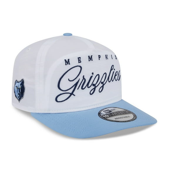 Men's New Era White/Light Blue Memphis Grizzlies 2025 NBA Draft On-Stage Nylon 19TWENTY Adjustable Hat