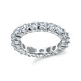 thumbnail image 3 of Metal Masters Womens 3.50MM Sterling Silver 925 Eternity Ring Engagement Wedding Ring Cubic Zirconia, 3 of 5
