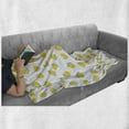 thumbnail image 6 of Lemons Soft Flannel Fleece Throw Blanket, Detailed Hand Drawing Upside Lemon Fruits with Decolored Leaves, Cozy Plush for Indoor and Outdoor Use, 60" x 80", Black White and Yellow, by Ambesonne, 6 of 6