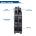thumbnail image 3 of Interruptor de ventana eléctrica del lado del conductor delantero izquierdo de Unique Bargains para Toyota RAV4 2004-2005 Número de control de ventana No.8482042170 Negro, 3 of 7