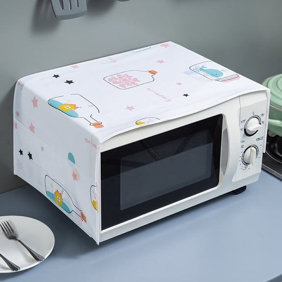 Creative Microwave Dust-Proof Cover With Peva Material, Waterproof Oil-Proof And Easy To Clean, With Storage Bag For Kitchen Tools And Multi-Application