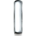 thumbnail image 3 of Mens 14K White Gold, 6mm Slightly Domed Comfort-Fit Wedding Band with Milgrain (sz 9), 3 of 3