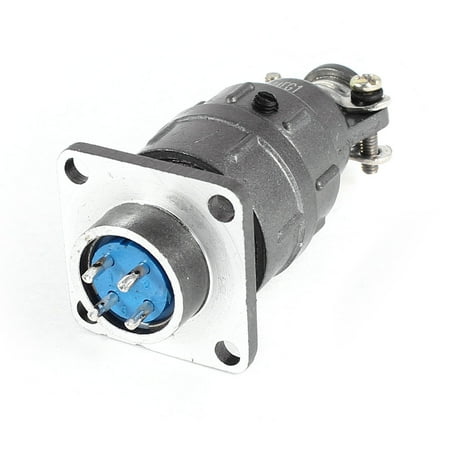 Front Flange Panel Mount Unique Bargains Panel Mount Flange Male Female Aviation Connector Plug CX16 4 Pin 500V 5A ()