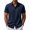 Navy, variant on Aobny Jacquard T-Shirts for Men Plain Button Down Polos Big & Tall Collared Short Sleeve Shirt for Men,Green,L