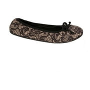 DF by Dearfoams Women's Lace Ballerina Slipper