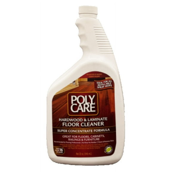 Polycare Hardwood & Laminate Super Concentrate Cleaner 32oz - Makes 16 Gallons of Cleaner