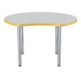thumbnail image 3 of ECR4Kids 48in Crescent Premium Thermo-Fused Adjustable Activity Table Grey/Yellow/Silver - Super Leg, 3 of 8