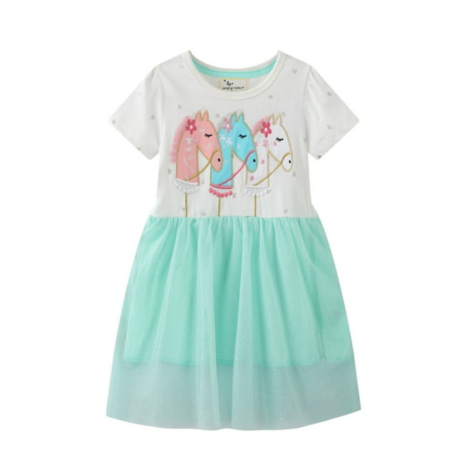 Robe Unicorn pour Filles Robes de Sirène Tenues de Fête pour Enfants