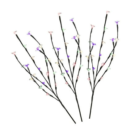 

3Pcs 60 LED Solar Lawn Lights Peach Tree Design Light Outdoor Waterproof Lights for Christmas Wedding Party Home Bedroom Garden Decoration (Multicolor Light)