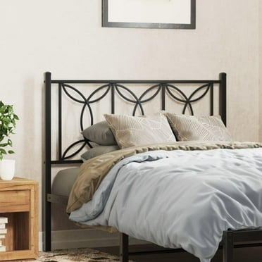 vidaXL Metal Headboard Black 39.4"