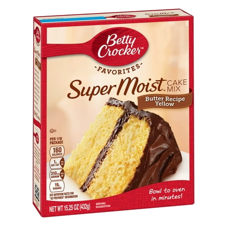 Betty Crocker Super Moist Butter Recipe Yellow Cake Mix, 15.25