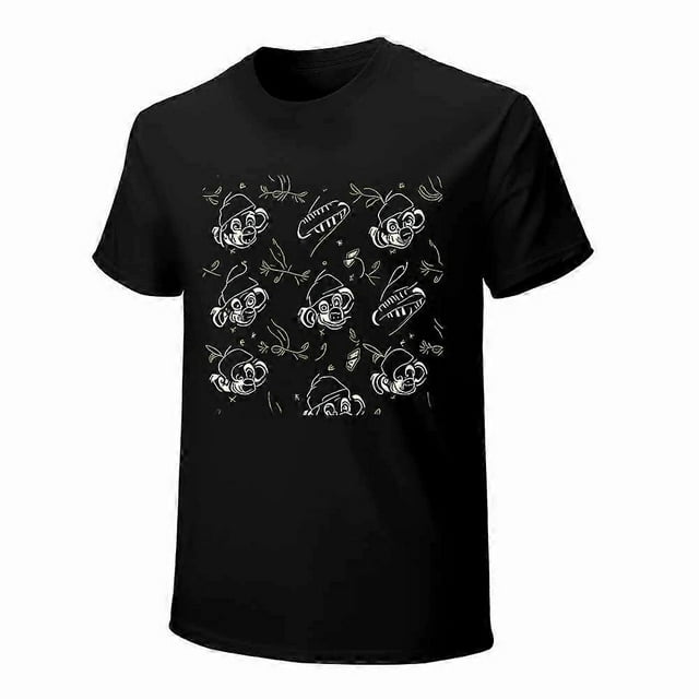 Line Monkey T-shirt Cartoon T-shirt Funny Short Sleeve Gift Tees