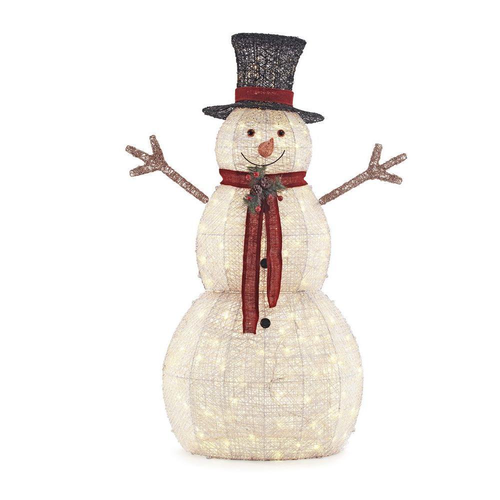 5 ft. PreLit Snowman with Hat