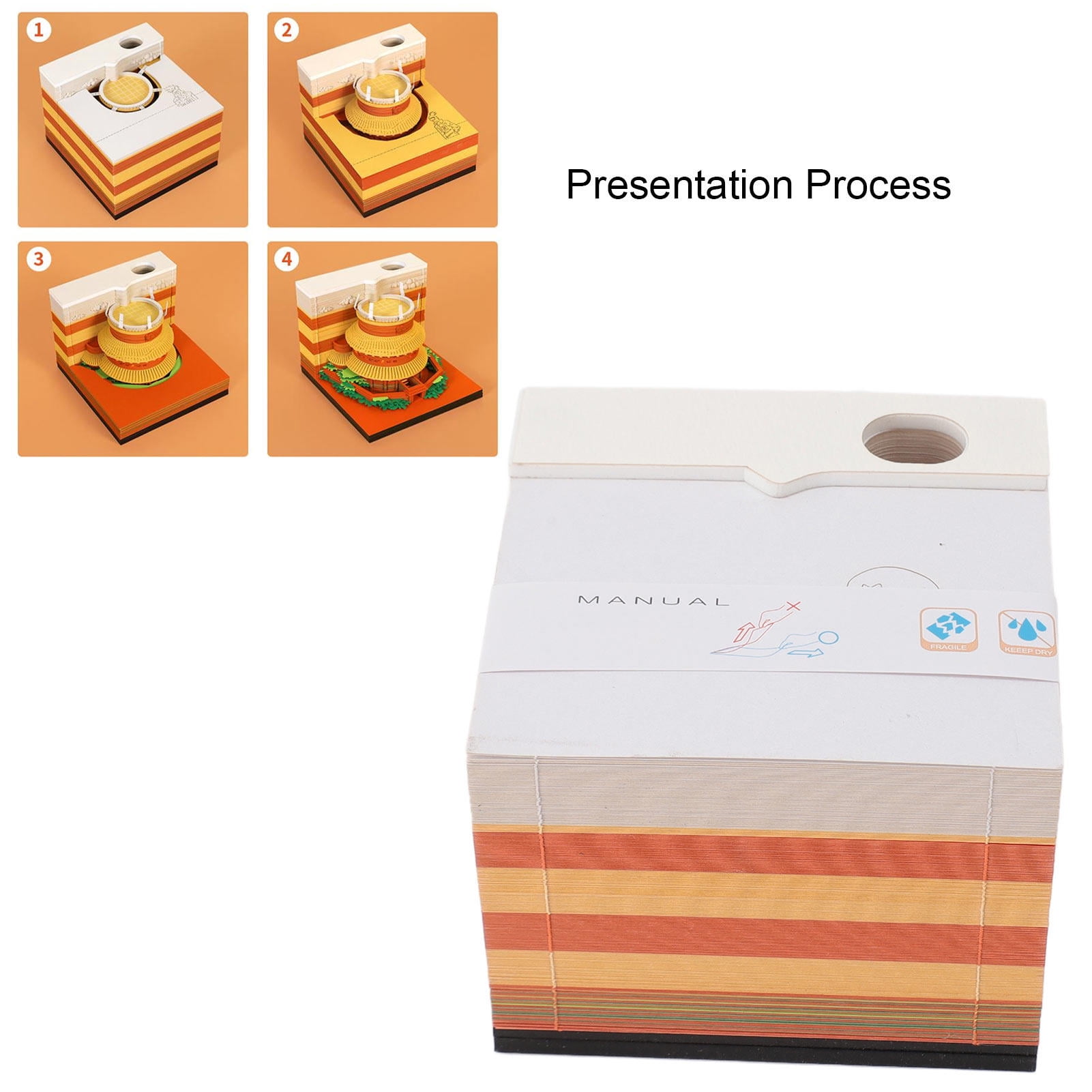 BIMZUC 3D Anime Memo Pad – Eco‑Friendly Paper Sculpture, Hand‑Cut Design, Dual‑Use Notebook & Desktop Ornament