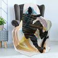 thumbnail image 4 of Teen Room Soft Flannel Fleece Throw Blanket, Abstract Grunge Sketch Art of a Skater Young Boy Exotic Sports Graphic, Cozy Plush for Indoor and Outdoor Use, 50" x 70", Multicolor, by Ambesonne, 4 of 5
