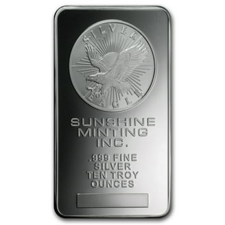 10 oz Silver Bar - (Serialized) - Walmart.com
