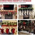thumbnail image 3 of 2025 New Christmas Stockings Holder Hanger (6 Pcs) – Adjustable Mantle Hanger with Dual Hooks, No Drill for Stocking/Garland​, 3 of 7