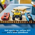 thumbnail image 6 of LEGO City Combo Race Pack Toy Car Building Set, Includes a Sports Car, SUV, Speedboat and 3 Driver Minifigures, Fun Toy for 6 Year Old Boys and Girls and Fans of the LEGO 2KDRIVE Video Game, 60395, 6 of 10
