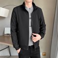 thumbnail image 2 of Aayomet Coat For Men Men's Jacket Casual Windproof Bomber Jackets Full Zip Windbreaker Jackets Warm Winter Padded Coats Bomber Jackets,Black L, 2 of 5