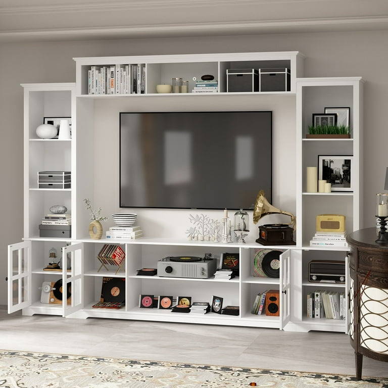 White tv bookcase discount