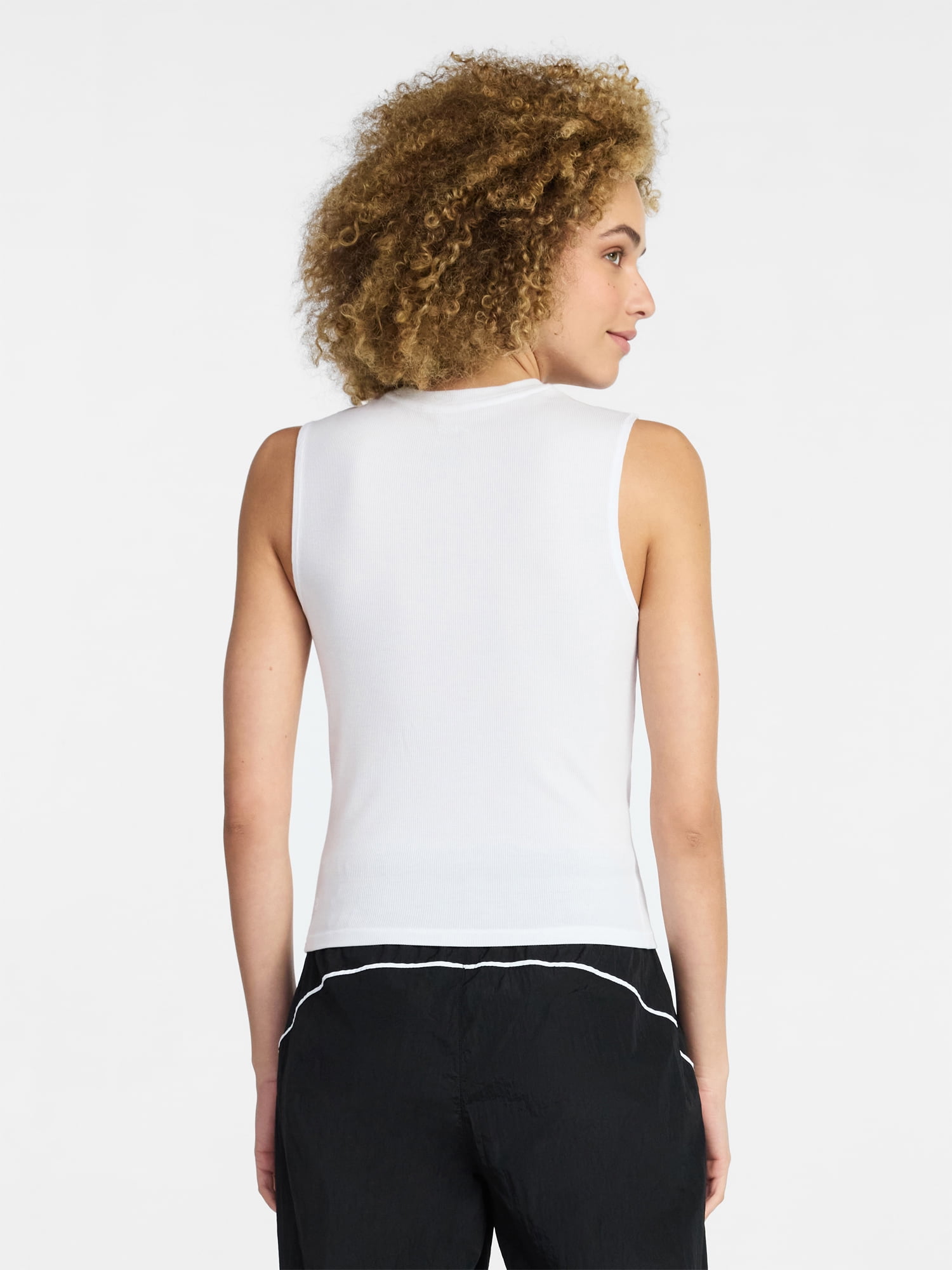 Avia Women's Shirred Ribbed Cinch Ballet Tank, Sizes XS-XXXL