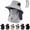 B, variant on UV Protection Bucket Hat UPF 50+, 361 Safari Hat with Full Face & Neck Coverage, Sun Protection Performance Shield Hat(B)