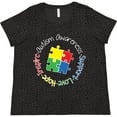 thumbnail image 3 of Inktastic Autism Awareness Circle Women's Plus Size T-Shirt, 3 of 5