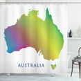 thumbnail image 1 of Ambesonne Australian Party Shower Curtain, Rainbow Stripe Map, 69"Wx75"L, Multicolor, 1 of 3