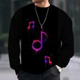 thumbnail image 2 of Wyzesi Chandail en Molleton Couverture Mignonne pour Hommes Musique Carnaval Pull Décontracté Sport Combinaison d'Instruments Imprimé Style Deux, 2 of 4