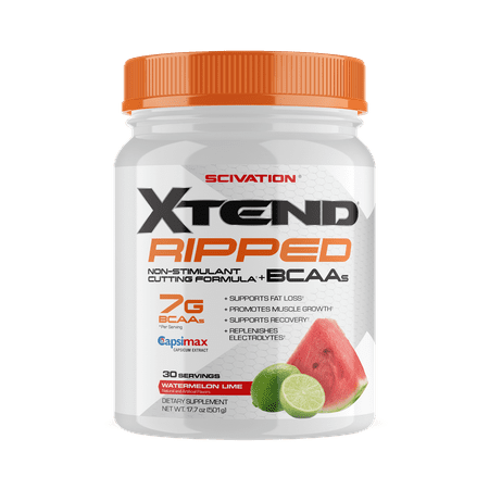 Scivation Xtend Ripped, BCAA Fat Burner, Watermelon Lime, 30