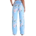 thumbnail image 4 of Domuza Pajamas Pants for Women Casual Comfy Soft Straight Leg Stretch Waist Pj Pants Funny Graphics Relaxed Fit Lounge Sleep Pants Sky Blue XL, 4 of 5