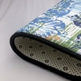 thumbnail image 6 of YFYANG 36"x24" Non-Slip Flannel Carpet Doormat, Living Room Bedroom Office Decorative Area Rugs, Indoor Blue Watercolor Leaf Vein Texture Floor Mats, 6 of 7