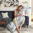 thumbnail image 4 of Soft Body Pillow Cover 20x54 - Bright Rainbow Butterfly Pattern - Machine Washable with Invisible Zipper - Perfect for Home/Office, 4 of 6